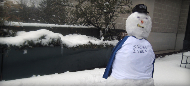 Snowman Wearing T-Shirt