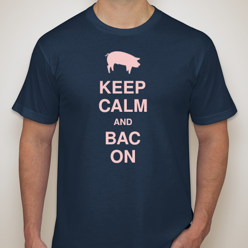 Keep Calm and Bacon T-Shirt Design