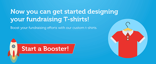 Start a Booster to create custom t-shirts for your crowdfunding campaign.