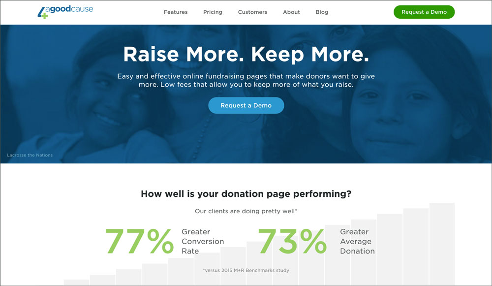 4AGoodCause provides nonprofit software to raise online donations.
