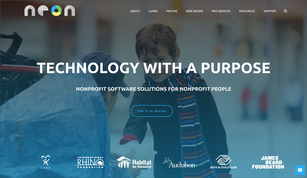 Neon provides nonprofit software for online fundraising.