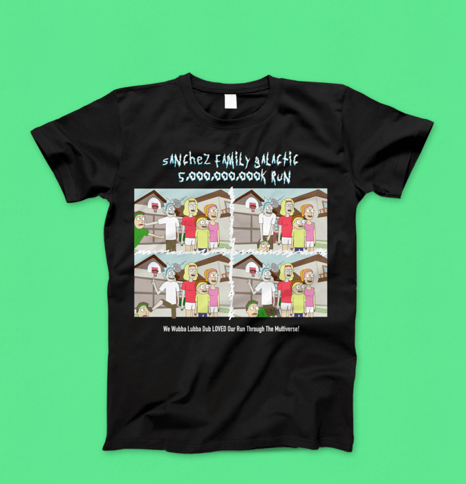 Rick and Morty Family Fun Run T-Shirt (Front) Fan Art