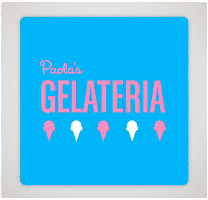 Custom sticker for a gelateria