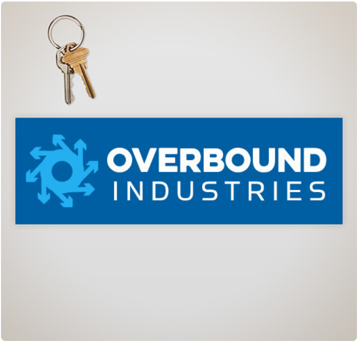 Custom sticker that says Overbound Industries