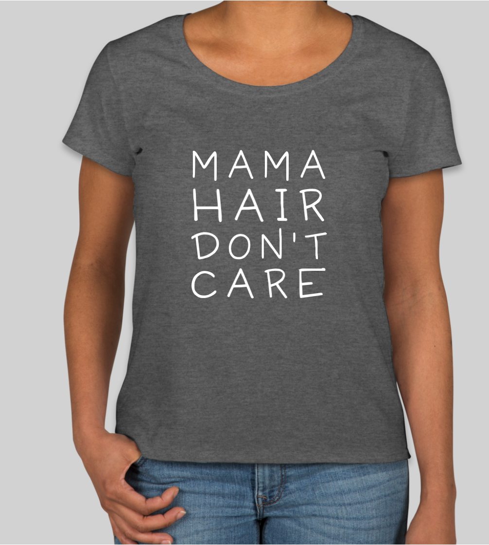 custom t-shirt with a design that says mama hair don't care