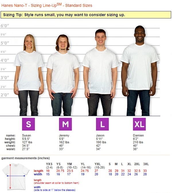 Will It Fit Custom Ink S T Shirts Sizing Guide Custom Ink