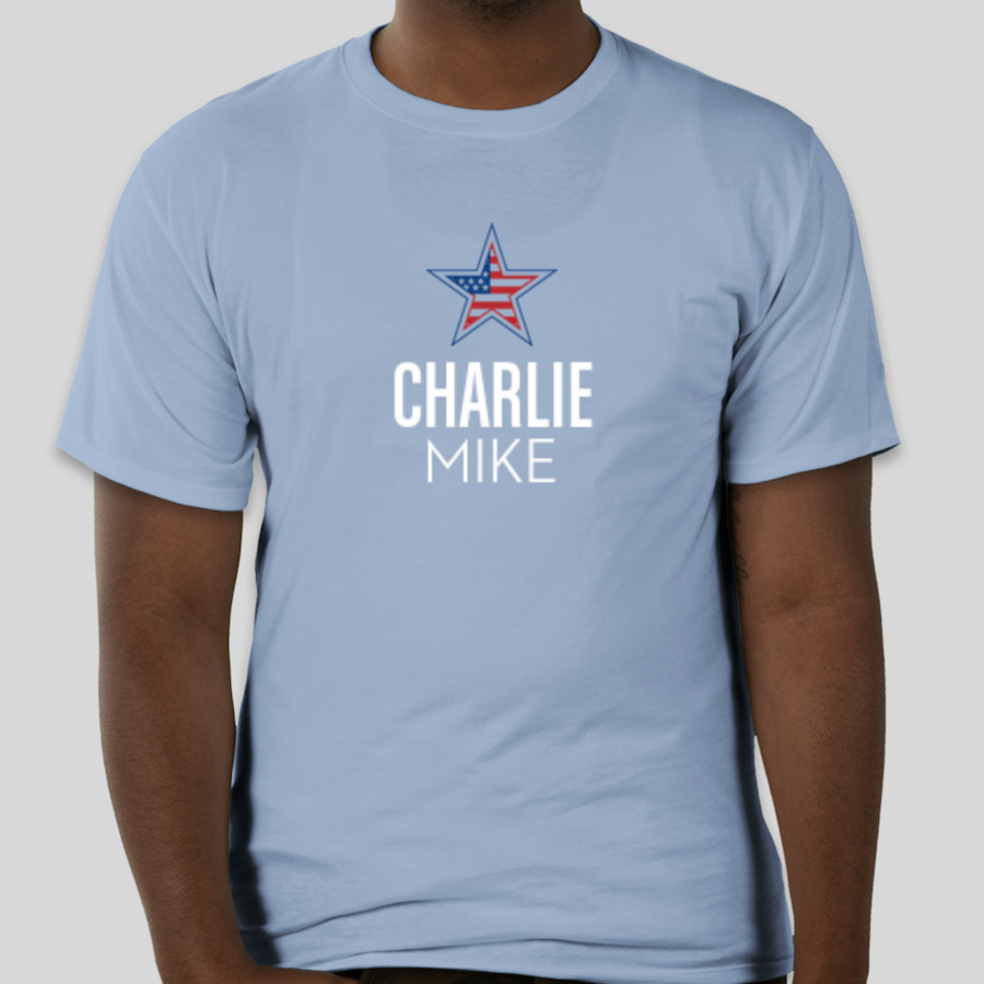 custom military alphabet t-shirt design "charlie mike"