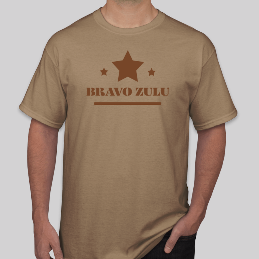 custom military alphabet t-shirt design "bravo zulu"