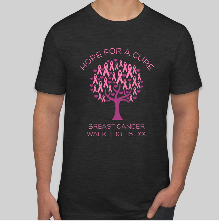 hope for a cure breast cancer walk custom shirt