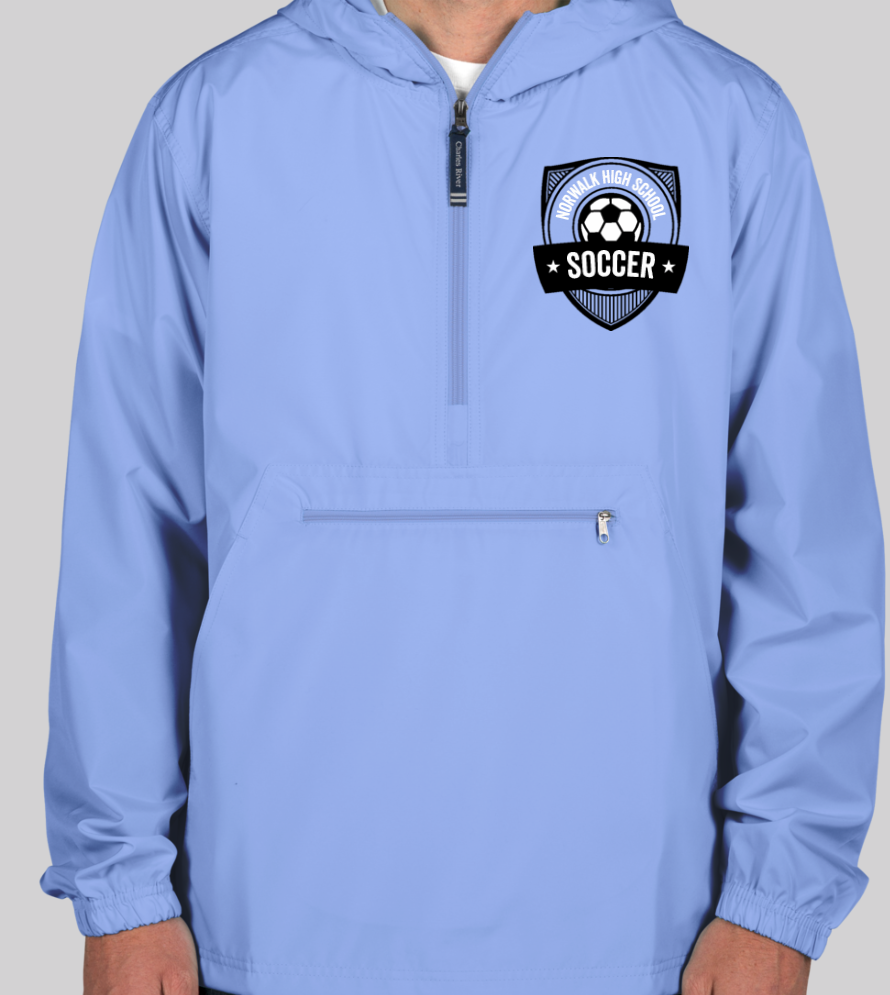 blue windbreaker custom soccer design
