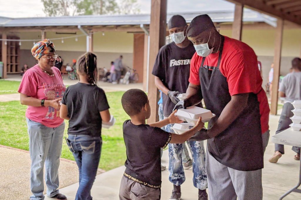 Protecting against COVID-19 while serving a soup kitchen in Augusta, Georgia
