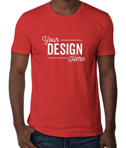 Allmade Tri-Blend T-shirt, a sustainable custom t-shirt in red