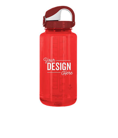 Nalgene 32 oz. Tritan On‑The‑Fly Water Bottle, a custom water bottle in red