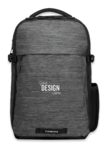 Timbuck2 make premium backpacks that are great corporate gifts. The Timbuk2 Division Deluxe 15" Computer Backpack is pictured here in the color, Eco Static, which is gray and black.