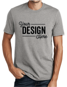 This Light Heather Grey District Re-Tee T-shirt is a customer favorite for sustainable custom t-shirts.
