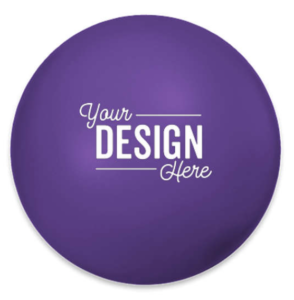 This Purple Round Stress Reliever may be small, but it can take a mighty beating.