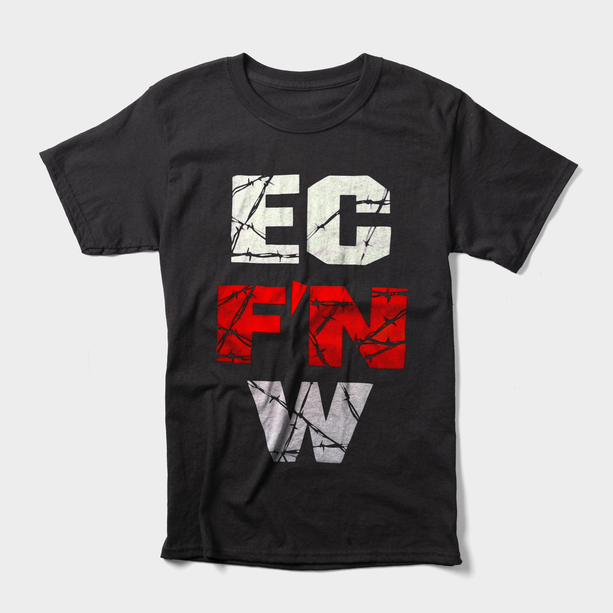 ECW's "EC F'n W" t-shirt is as bold and in-your-face as the promotion itself. 