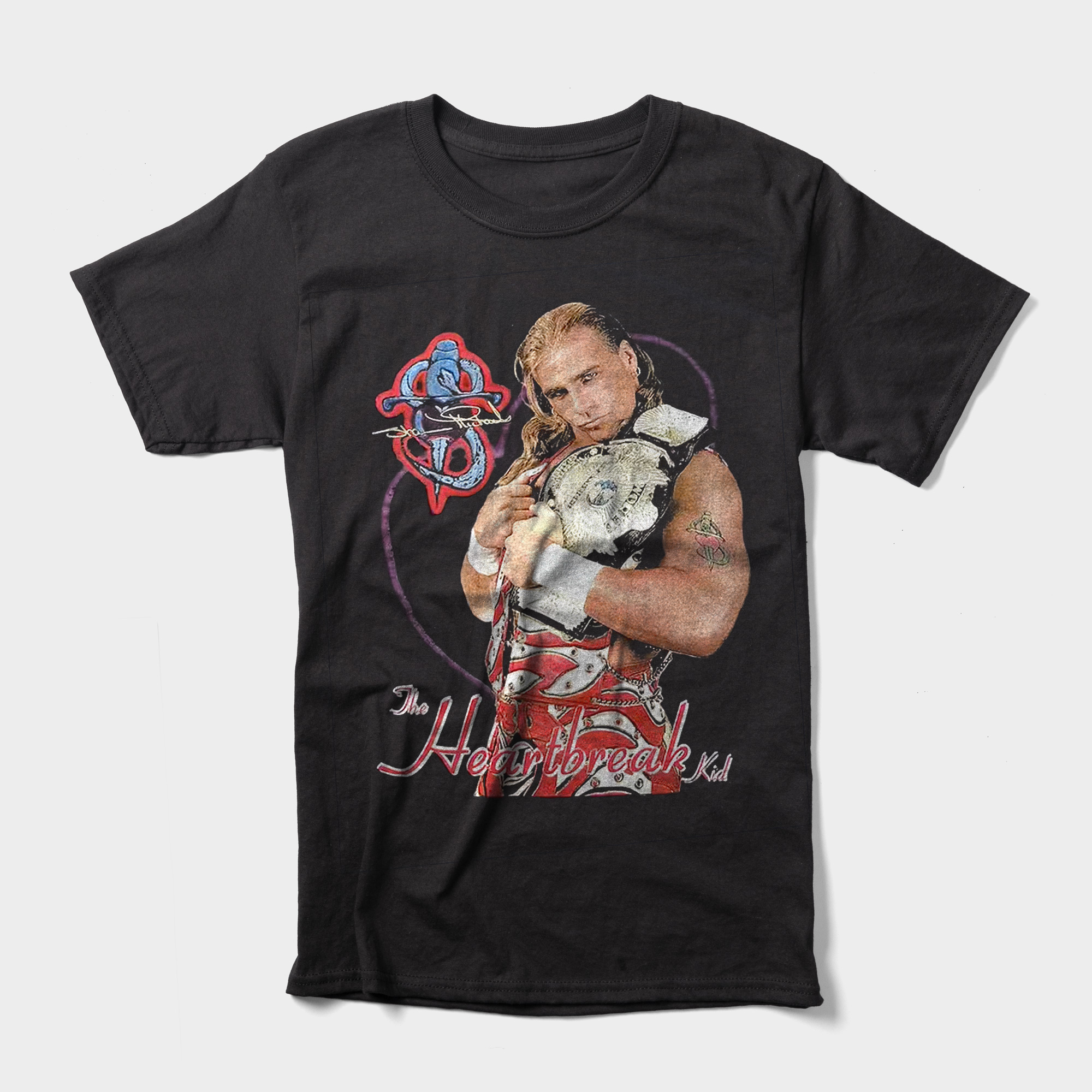 Shawn Michaels' Wrestlemania shirt commemorates one of his greatest performances and rivalries against Bret Hart. 