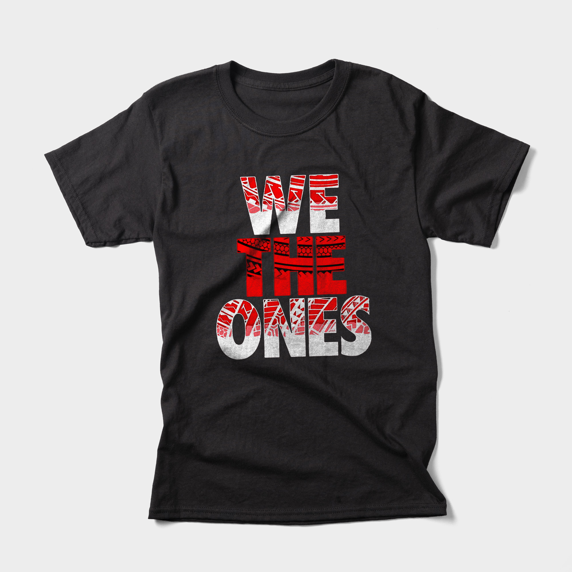 The Usos' black t-shirt with "We The Ones" in white and red text. 